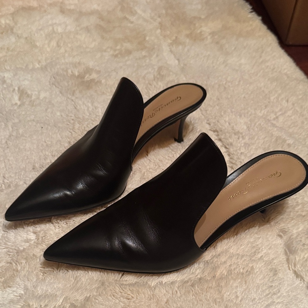 Gianvito Rossi Elegant Black Leather Mules